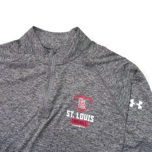 Under Armour Mens St Louis Cardinals Quarter Zip Pullover Athletic Shirt XL